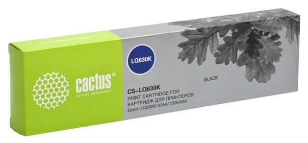 Картридж CACTUS CS-LQ630, черный / 12.7мм, 8м ( CS-LQ630