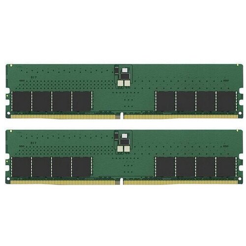 Модуль памяти 64GB Kingston DDR5 5200 DIMM KVR52U42BD8K2-64 Non-ECC CL42 11V Kit of 2 2RX8 288-pin 16Gbit RTL 2180000₽