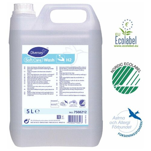 Мыло жидкое ПРОФ Diversey Soft Care Wash без отдушки, 5л