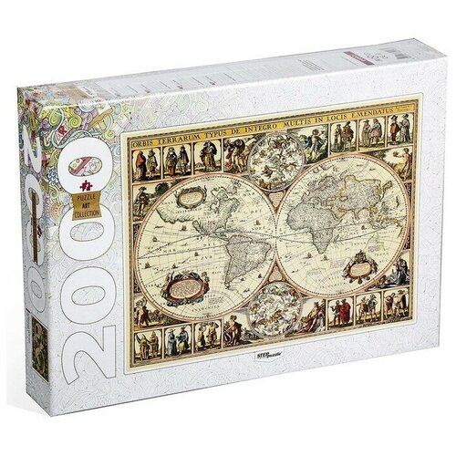 мозаика puzzle 2000 историческая карта мира 1шт Пазлы Историческая карта мира,2000 элементов