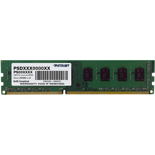 Оперативная память Patriot Memory 8 ГБ DDR3 1333 МГц DIMM CL9 PSD38G13332 память ddr3 patriot 4gb signature line psd34g13332