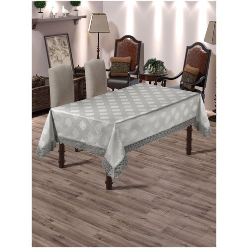 фото Скатерть do&co c гипюром 160x220 ahenk серебро do & co