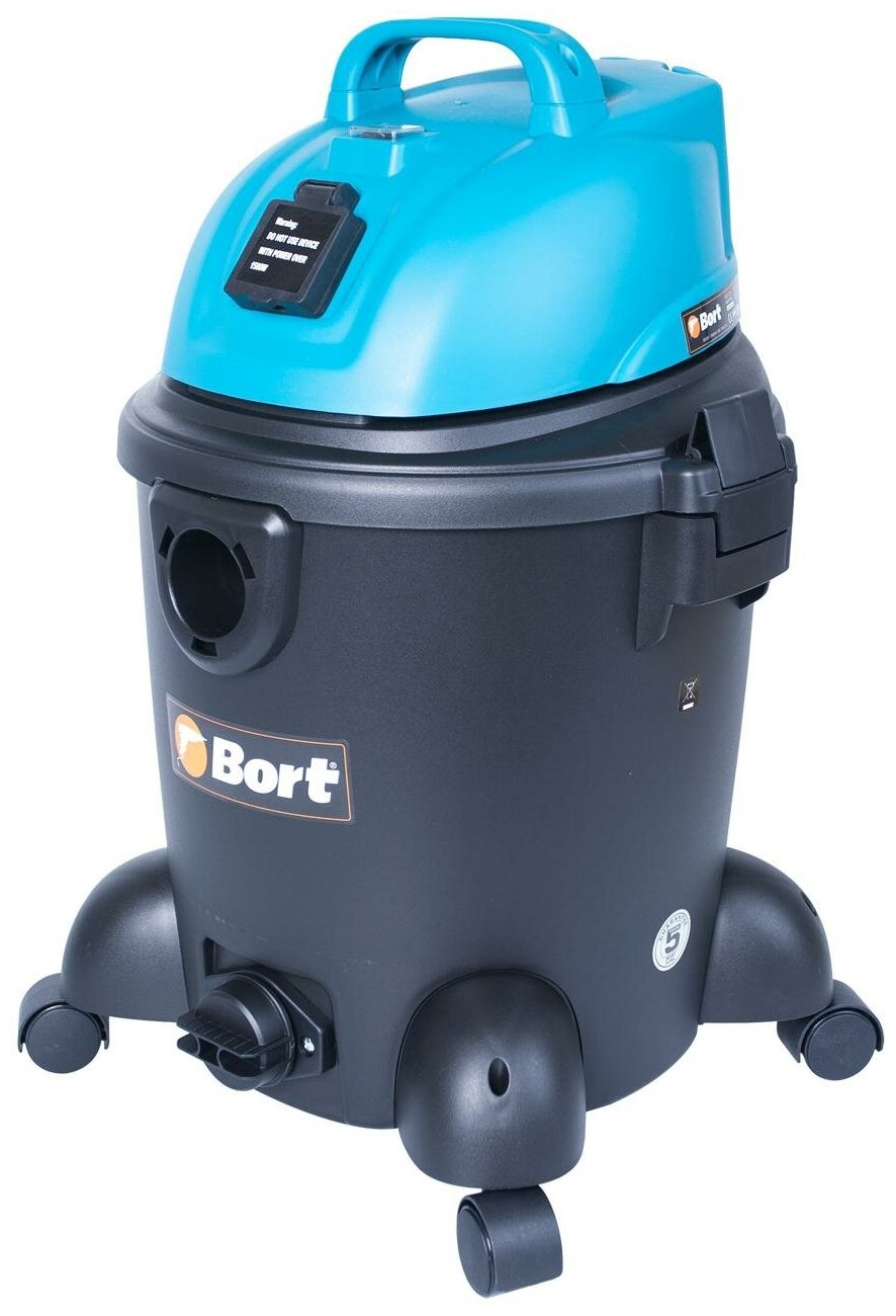 Пылесос с мешком Bort пылесос для сухой И влажной уборки BORT BSS-1220 BLACK {20 л; 1200 Вт; 18 кПа; Пылесос для влажной уборки ; 6 кг} [93412598]