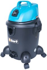 Профессиональный пылесос Bort BSS-1220, 1200 Вт, черный/голубой