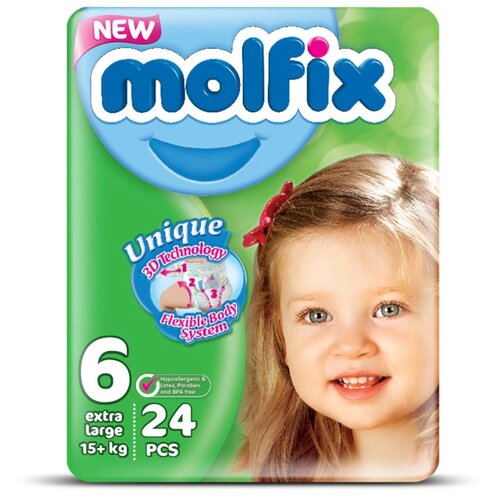 Molfix подгузники Unique 6 (15+ кг), 24 шт.