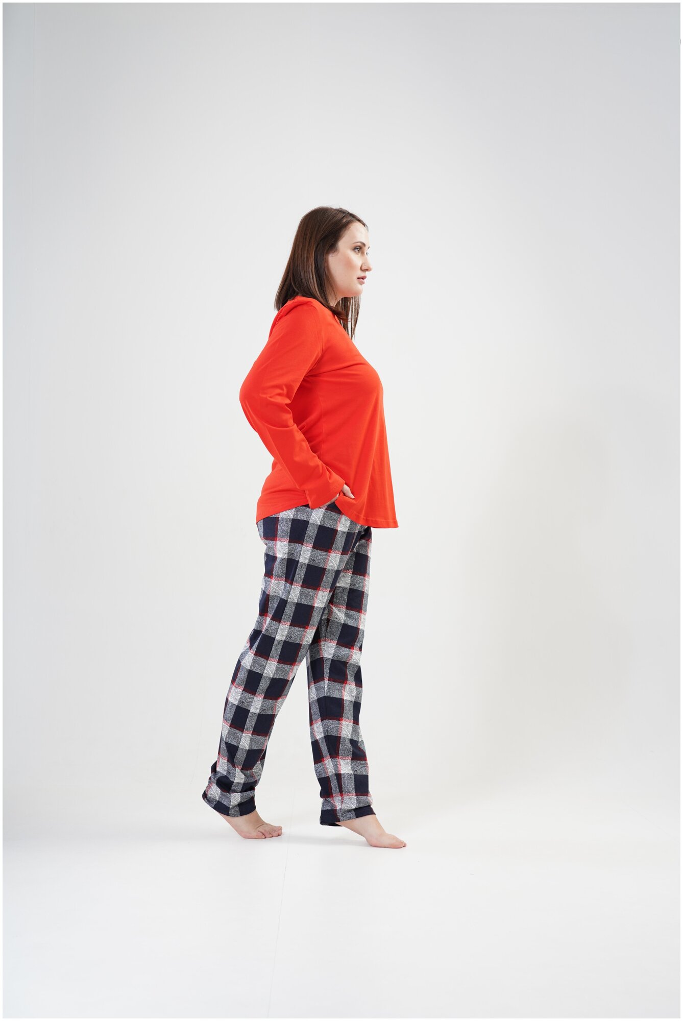 Пижама с брюками Vienetta 203151 0560, красный 3XL 54 - фотография № 3