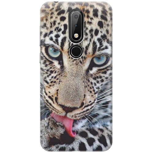 фото Cиликоновый чехол на nokia 6.1 plus / x6 (2018) / нокиа 6.1 плюс / х6 2018 с принтом "леопард" gosso