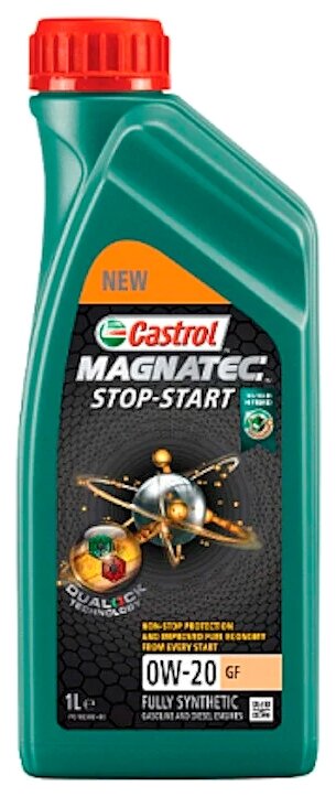 Масло моторное 0w20 castrol 1л magnatec stop-star gf, castrol, 15cbb6