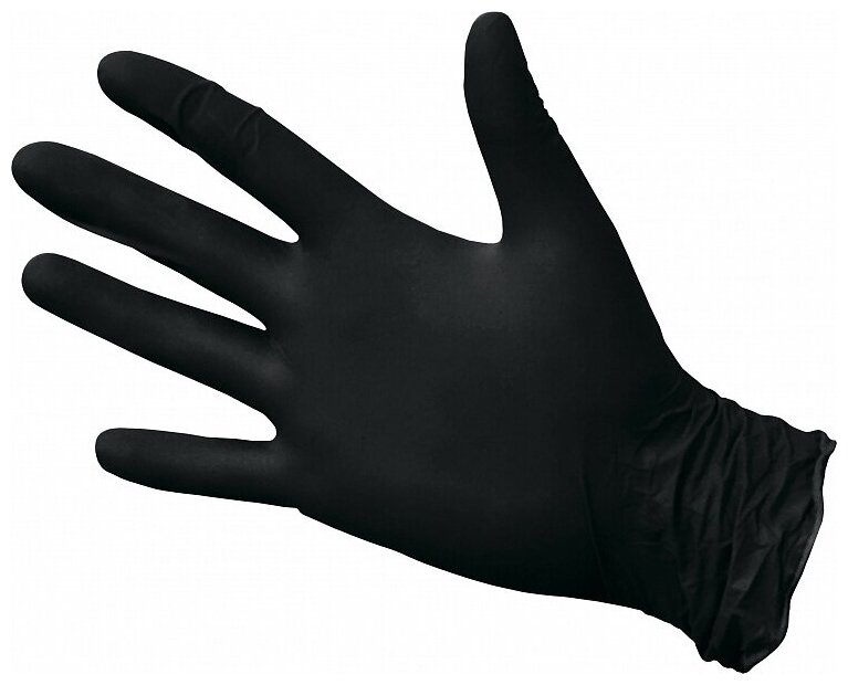 SC черные нитриловые перчатки (100шт) S