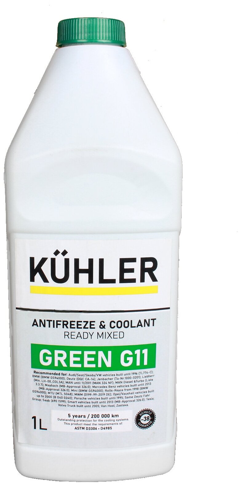 Антифриз KUHLER G11 зеленый 1л