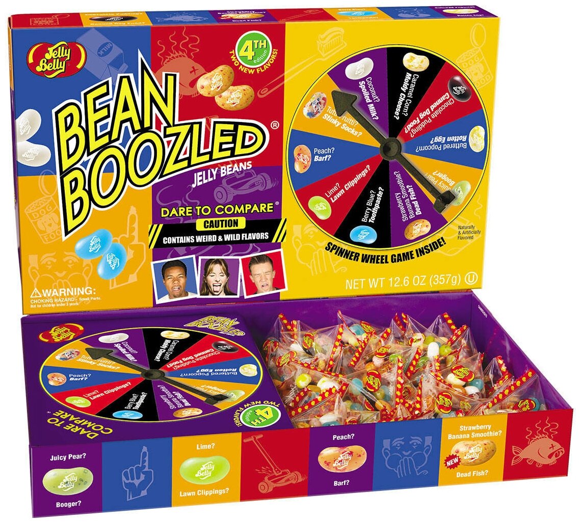 Набор Драже жевательное Jelly Belly Bean Boozled Game игра 100 г + Драже жевательное Jelly Belly, ассорти Bean Boozled, 54 гх2шт (Таиланд) - фотография № 2