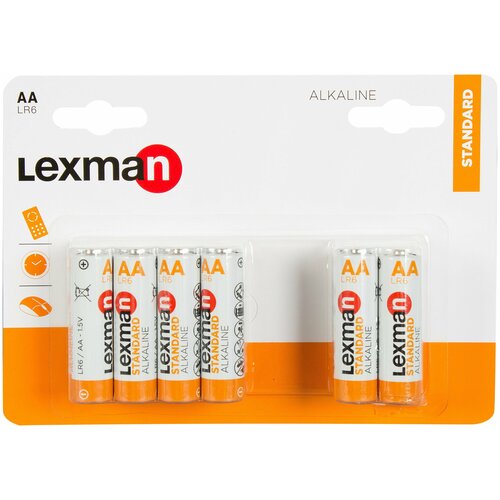 LEXMAN Батарейка алкалиновая Lexman LR6 АА, 12 шт.