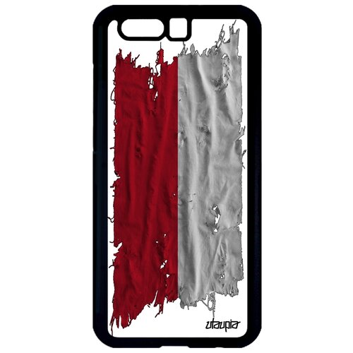 фото Чехол на honor 9, "флаг монако на ткани" страна патриот utaupia