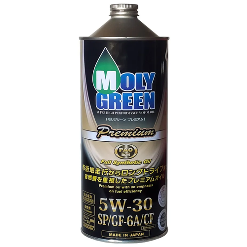 Моторное масло MOLYGREEN PREMIUM 5W-30 SP/GF-6A/CF (синт) 1л