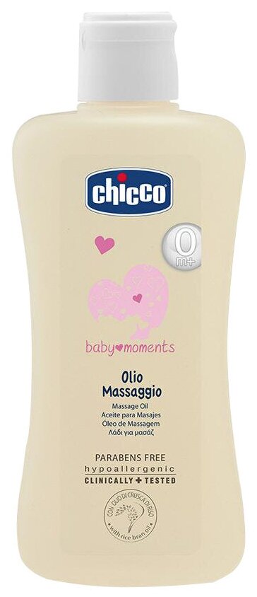 Chicco Масло массажное Baby Moments, 200 мл