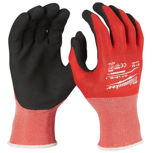 Перчатки с уровнем сопротивления порезам 1, Milwaukee GLOVES-M/8