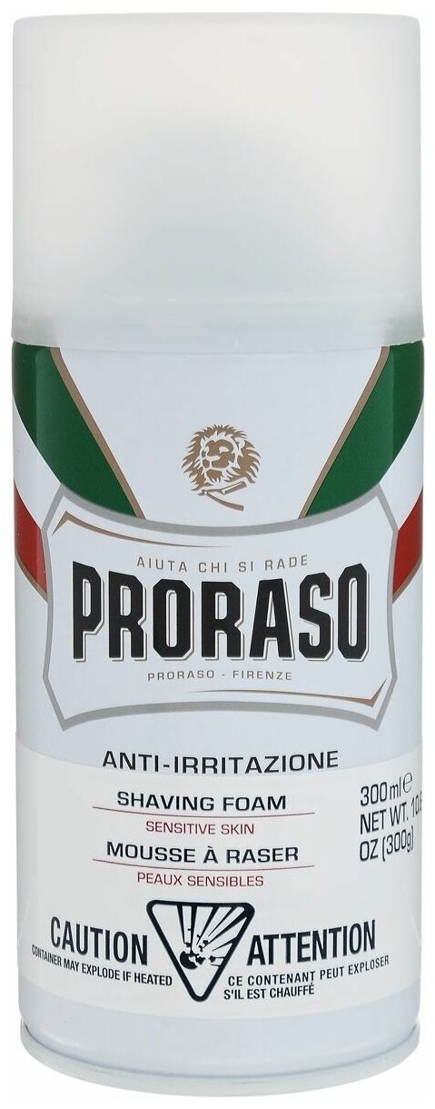 Пена для бритья Зелёный Чай и Овёс Proraso, 300 мл