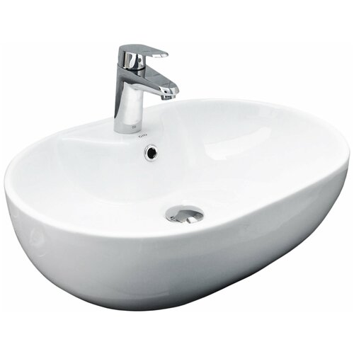 фото Раковина gid n 9163 накладная 59х41х15 белая
