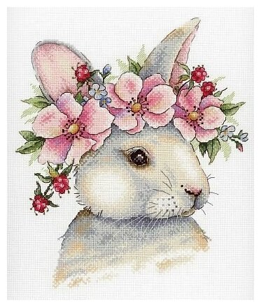 Набор для вышивки крестом Кролик в цветах
