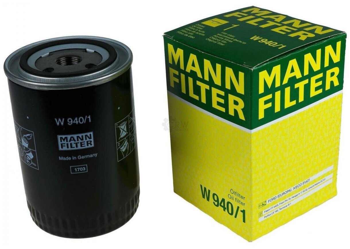 Масляный фильтр MANN-FILTER W 940/1