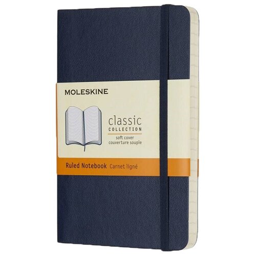 Записная книга Moleskine Classic Soft 90x140, 96 листов 430931QP611B20, синий