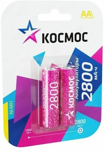 Аккумулятор AA/R6 2800мА. ч NI-MN BP-2 (блист.2шт) космос KOCR6NIMH2800MAH2BL