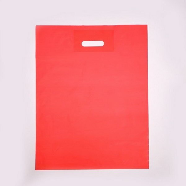 Пакет полиэтиленовый с вырубной ручкой Красный 30-40 См 50 мкм 50 шт.