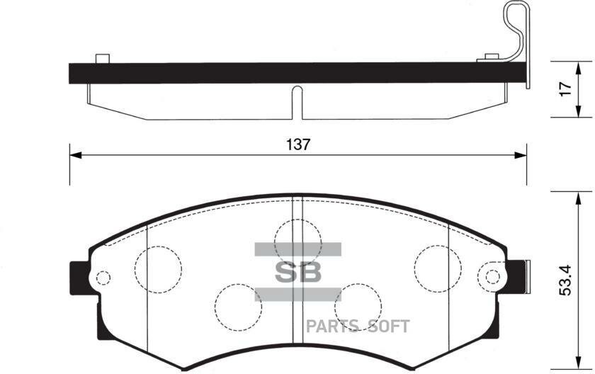 Колодки тормозные дисковые передние SANGSIN BRAKE SP1111 | цена за 1 шт