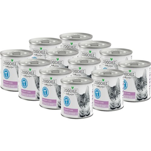 ZOODIET URINARY CARE TURKEY&VEAL для взрослых кошек при мочекаменной болезни с индейкой и телятиной (240 гр х 12 шт)