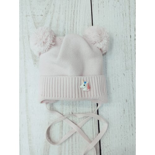 фото Шапка мой ангелок для девочек демисезонная, размер 0-3 месяца, бежевый