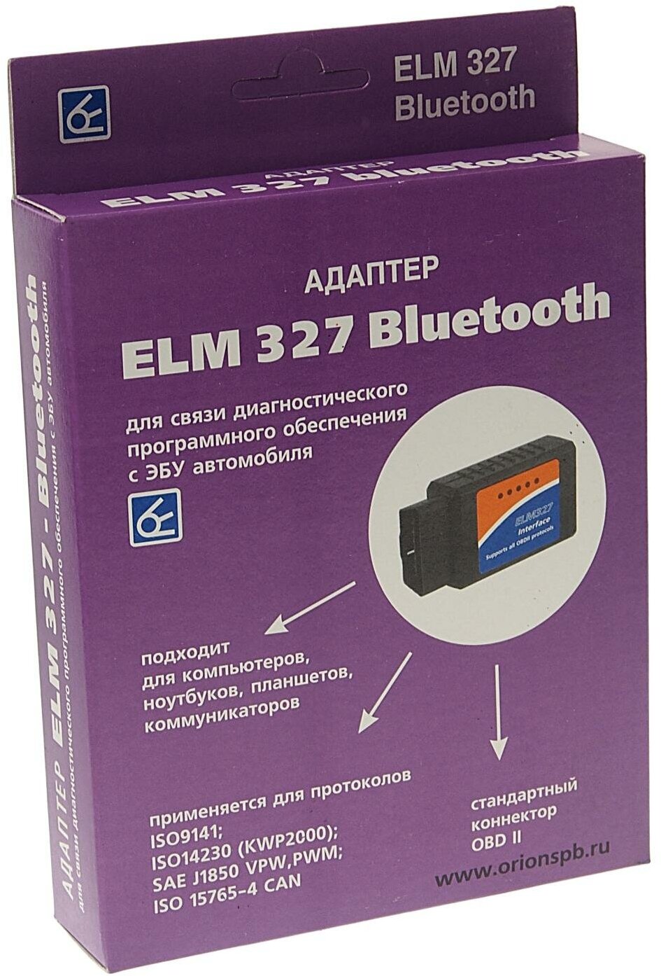 Адаптер диагностический ELM 327 Bluetooth орион СПБ