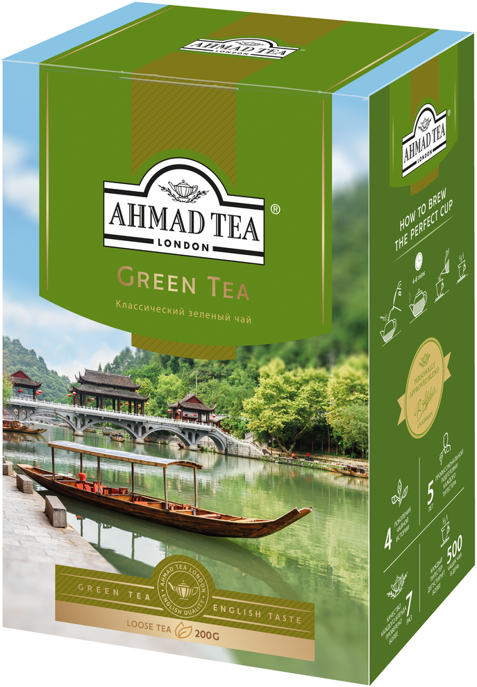 Чай зеленый Ahmad Tea листовой, 200 г - фото №16