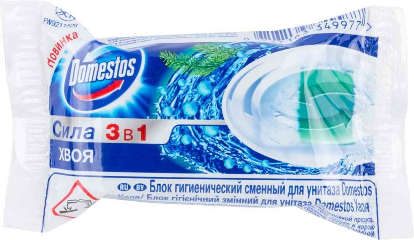 Сменный блок для чистки туалета Domestos Хвойная свежесть, 40 гр - фото №6