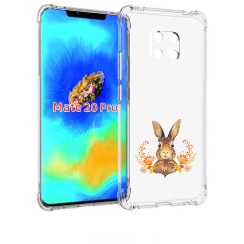 Чехол задняя панель накладка бампер MyPads зайка в цветах для Huawei Mate 20 Pro/Mate 20 RS 6.39