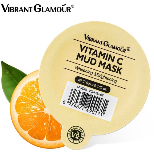 VIBRANT GLAMOUR желейная грязевая пленка с витамином С, 5 г, 5шт; VIBRANT GLAMOUR Vitamin C Jelly Mud Film 5g
