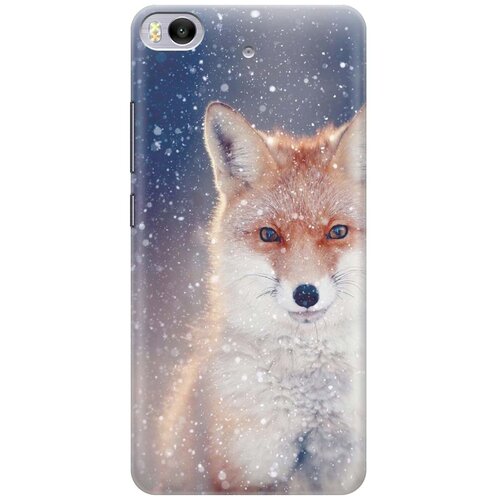 фото Cиликоновый чехол на xiaomi mi 5s / сяоми ми 5 эс с принтом "лисица в снегопад" gosso