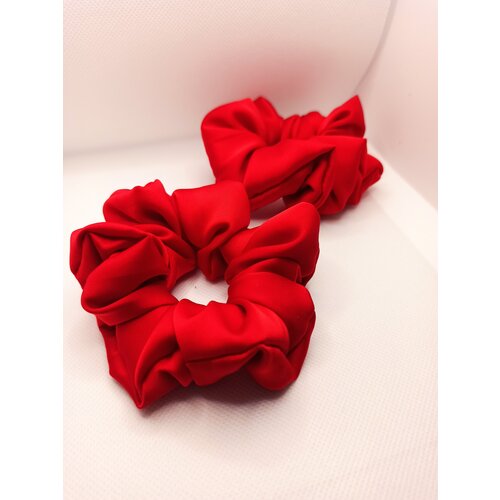 Резинка для волос из шелка Армани, красная, средняя, высокой упругости.