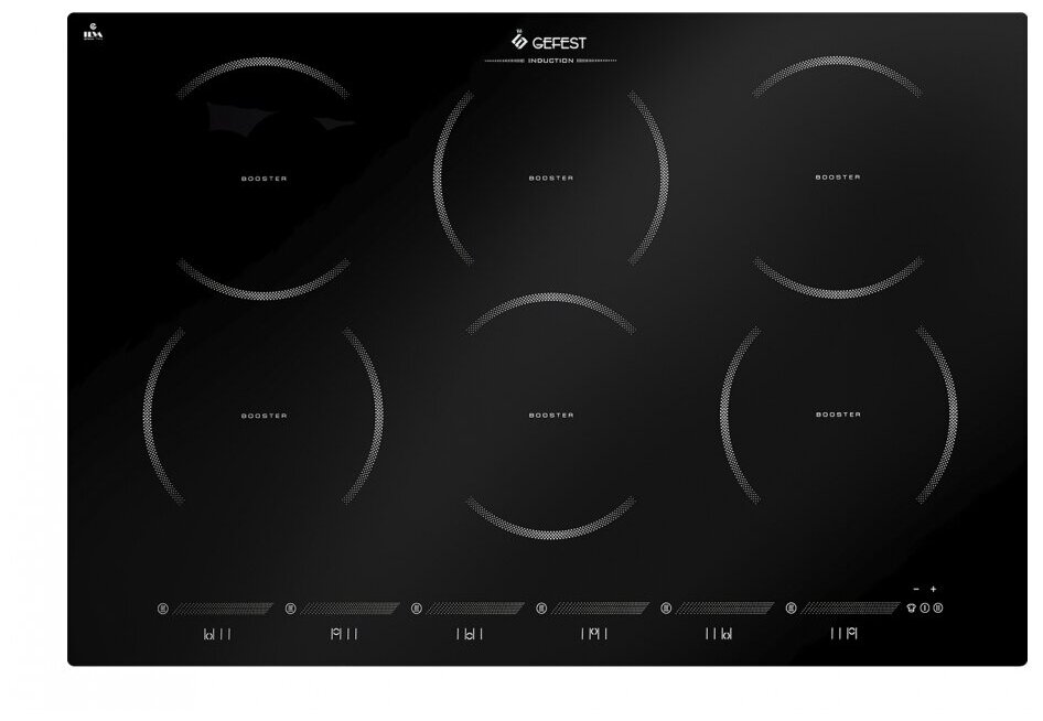 Индукционная варочная панель GEFEST , индукционная, независимая, черный - фото №1
