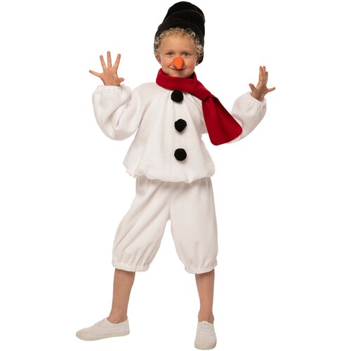 фото Новогодний карнавальный костюм снеговичок на рост 104-110 вестифика