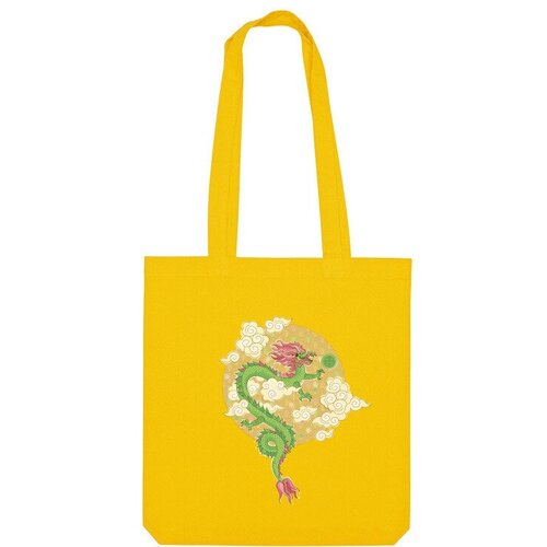 Сумка шоппер Us Basic, желтый сумка морской дракон рюдзин зеленый