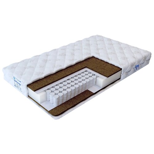 фото Матрас промтекс-ориент soft кокос, пружинный, белый