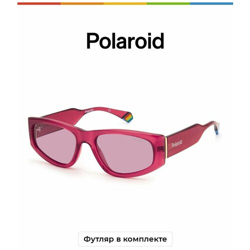 Солнцезащитные очки Polaroid Polaroid PLD 6169/S 8CQ 0F PLD 6169/S 8CQ 0F, розовый, красный