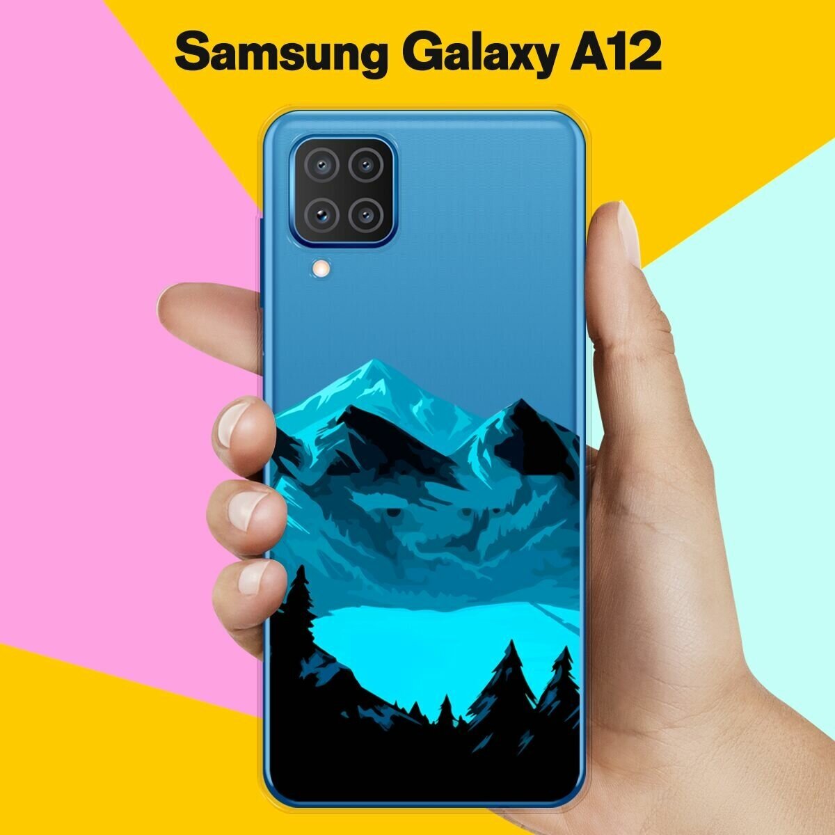 Силиконовый чехол на Samsung Galaxy A12 Горное озеро / для Самсунг Галакси А12