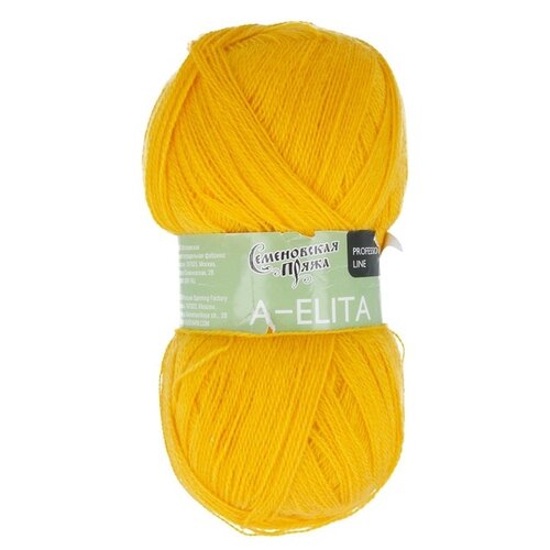 фото Набор пряжи семёновская пряжа a-elita, 10*100 г, 781 м, 0216 канарейка семеновская пряжа