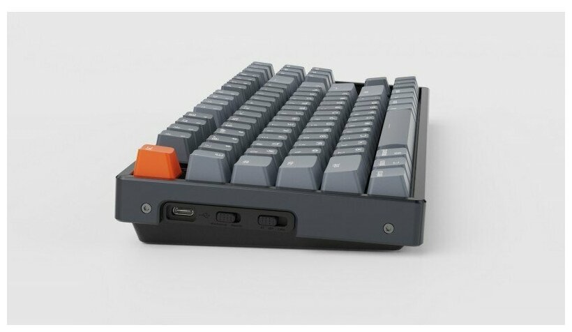 Клавиатура Wireless Keychron TKL, алюминиевый корпус, white LED подсветка, Gateron brown switch, серая - фото №13