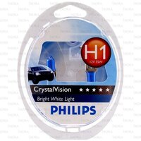 PHILIPS Лампа головного света (CrystalVision) H1 12V 55W 4300K Блистер 2 шт. 12258CVSM