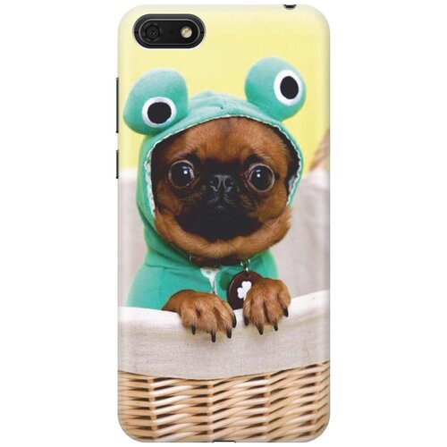 фото Re:paчехол - накладка artcolor для huawei y5 (2018) / y5 prime (2018) / honor 7s / honor 7a с принтом "собака в смешной шапке"