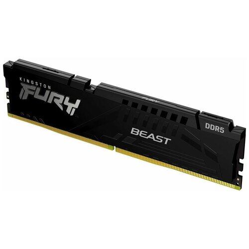 Модуль памяти Kingston 16GB DDR5 5600 DIMM FURY Beast Black XMP Gaming Memory KF556C40BB-16 Non-ECC CL40 125V 1RX8 288-pin 16Gbit 7686₽