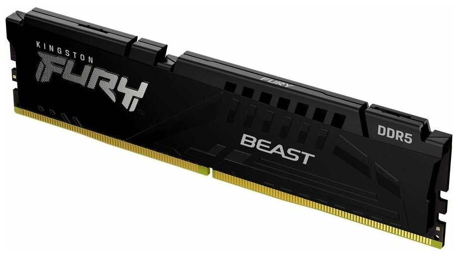 Модуль памяти Kingston 16GB DDR5 5600 DIMM FURY Beast Black XMP Gaming Memory Non-ECC, CL40, 1.25V, 1RX8 288-pin 16Gbit