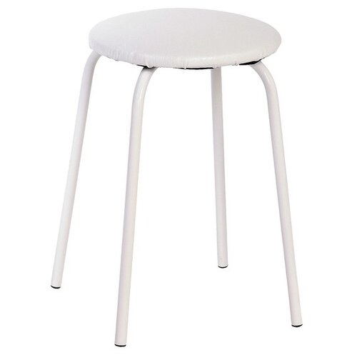 фото Табурет "эконом" белый /белая рептилия 4025025 доляна